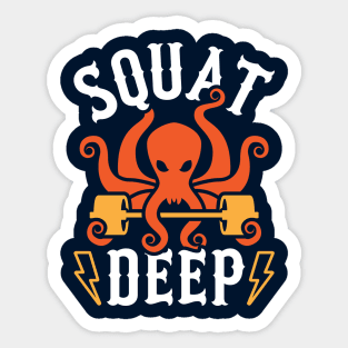 Squat Deep Kraken Sticker